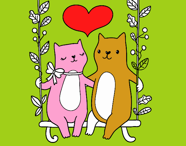 Gatitos enamorados