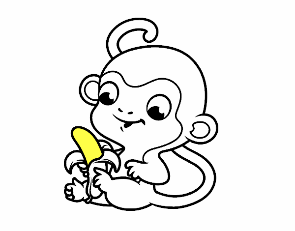 Monito con plátano