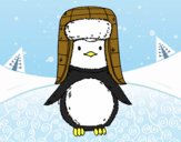 Pingüino con gorro