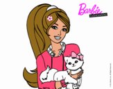 Barbie con su linda gatita