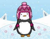 Bebé pingüino con gorrito