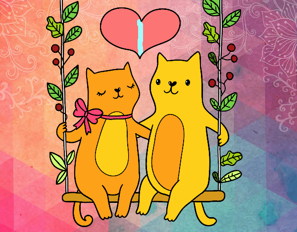 Gatitos enamorados