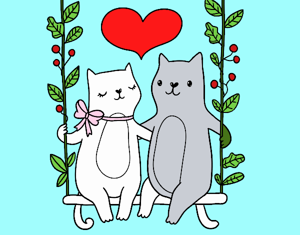 Gatitos enamorados