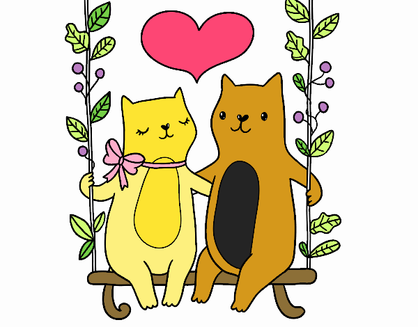 Gatitos enamorados