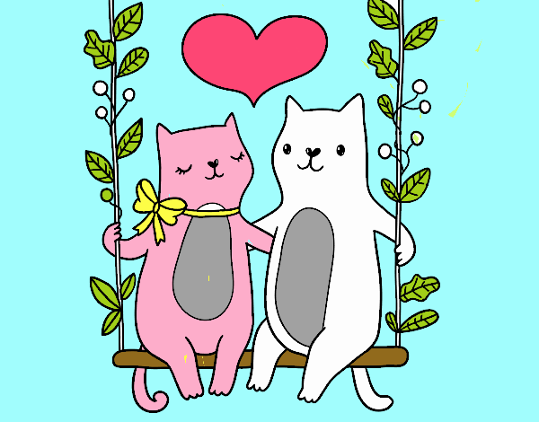 Gatitos enamorados