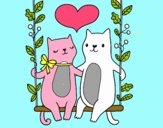 Gatitos enamorados