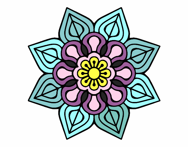 Mandala de flor sencilla