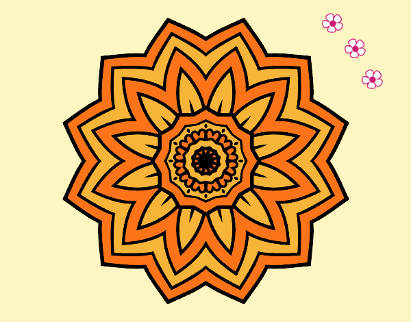 Dibujo de Mandala flor de girasol pintado por en  el día  24-03-23 a las 01:26:15. Imprime, pinta o colorea tus propios dibujos!