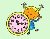 Niña con reloj