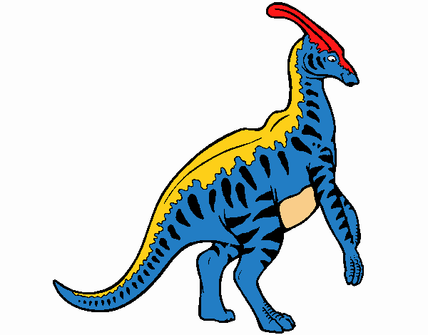 Parasaurolofus con rayas