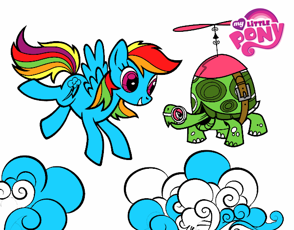 Rainbow Dash y la tortuga tanque