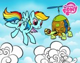 Rainbow Dash y la tortuga tanque