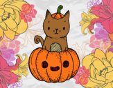 Un gatito de Halloween