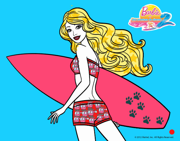 Barbie surfera