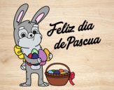 Conejo con muchos huevos de Pascua