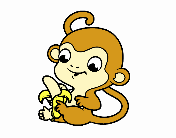 Monito con plátano