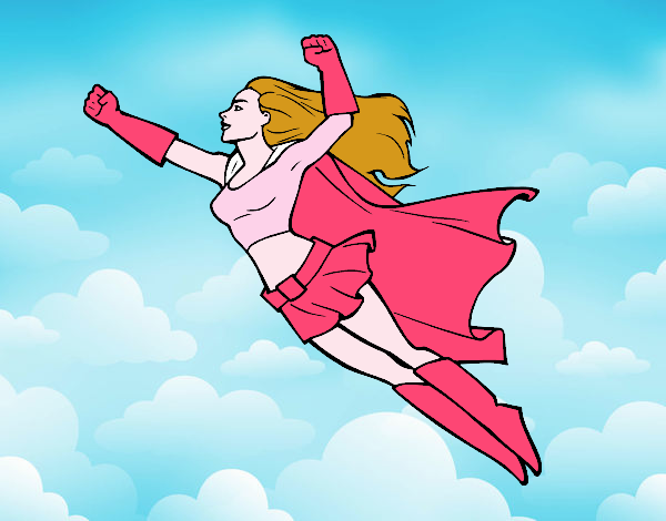 Súper chica volando