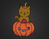 Un gatito de Halloween