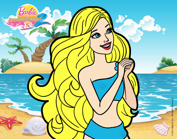 barbie en la playa