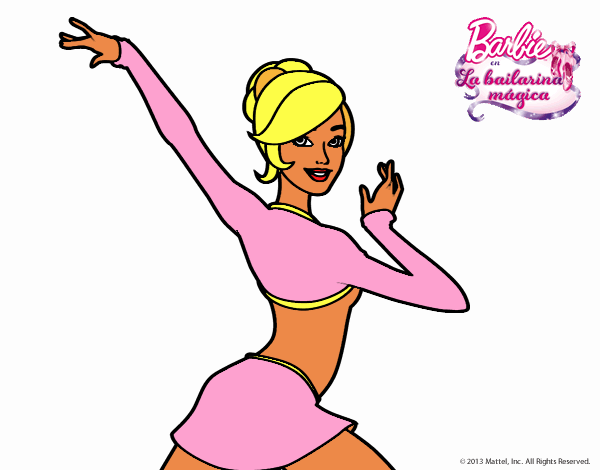 Barbie en postura de ballet