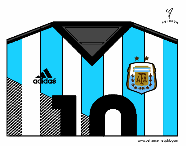 Camiseta del mundial de fútbol 2014 de Argentina