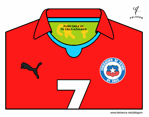 Camiseta del mundial de fútbol 2014 de Chile