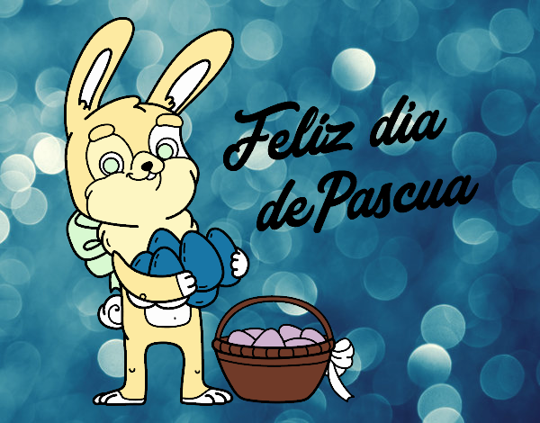 Conejo con muchos huevos de Pascua