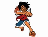 Luffy golpeando
