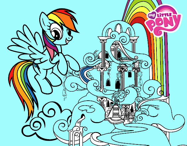 Rainbow Dash en su palacio