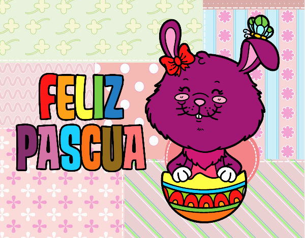 feliz pascua con conejita 