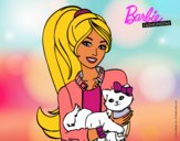 Barbie con su linda gatita