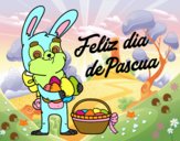 Conejo con muchos huevos de Pascua