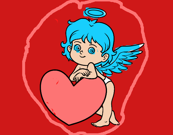 Cupido y un corazón