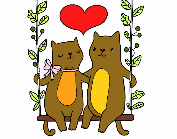 Gatitos enamorados