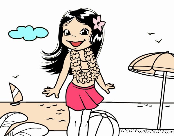 Niña en la playa