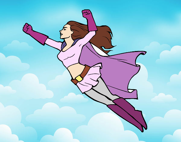 Súper chica volando