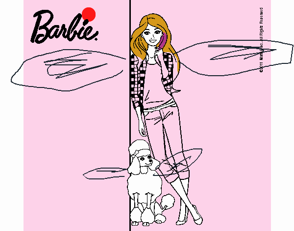 Barbie con cazadora de cuadros