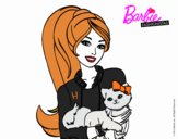 Barbie con su linda gatita