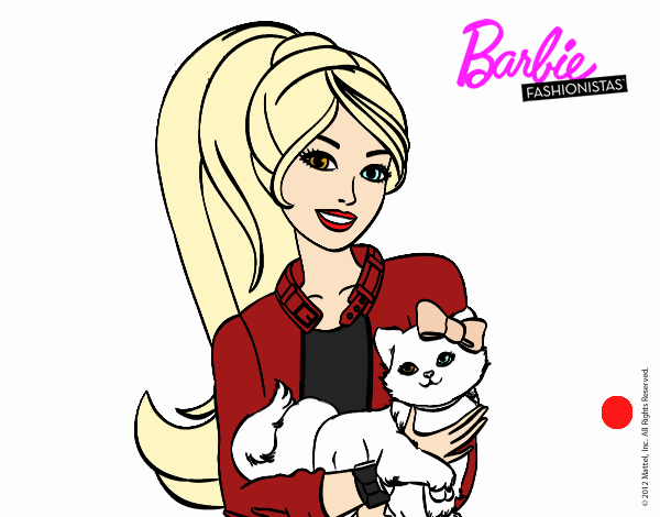 Barbie con su linda gatita