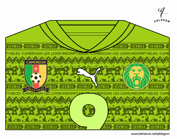 Camiseta del mundial de fútbol 2014 de Camerún