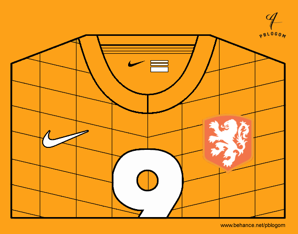 Camiseta del mundial de fútbol 2014 de Holanda