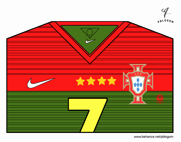 Camiseta del mundial de fútbol 2014 de Portugal