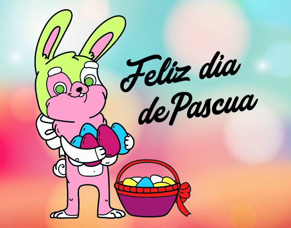 Conejo con muchos huevos de Pascua