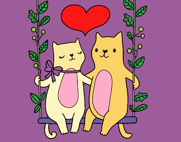 Gatitos enamorados