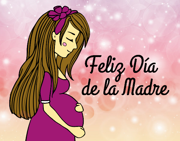 Mamá embarazada en el día de la madre