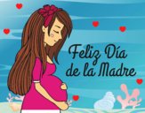 Mamá embarazada en el día de la madre