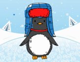 Pingüino con gorro