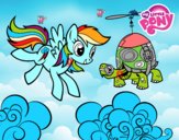 Rainbow Dash y la tortuga tanque