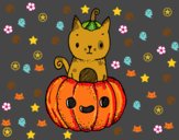 Un gatito de Halloween