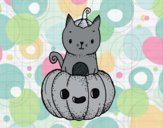 Un gatito de Halloween